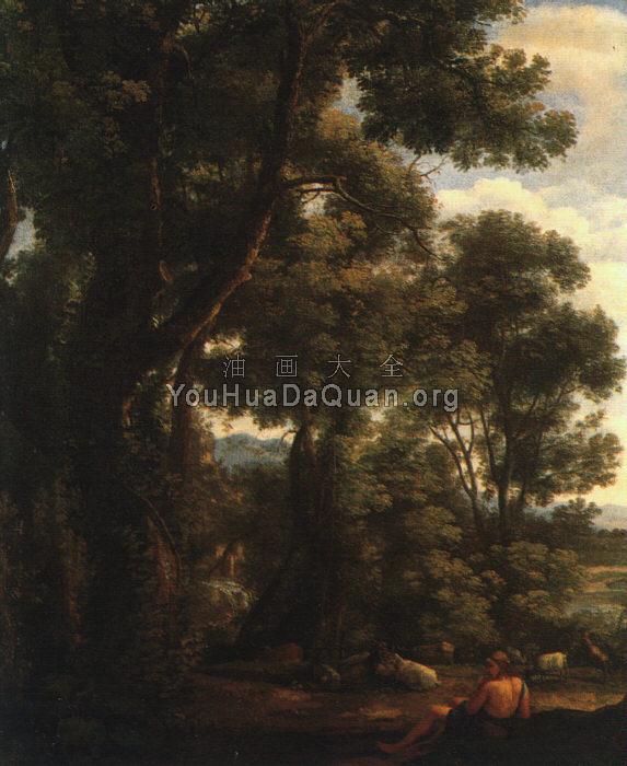 Landscape with Goatherd - 克劳德·洛朗